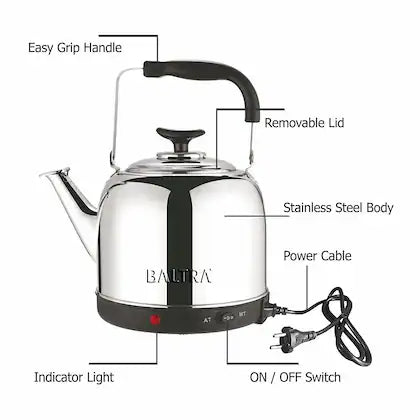 Baltra BC-125 1500W Electric Kettle, Silver Baltra BC-125 1500W Electric Kettle, Silver